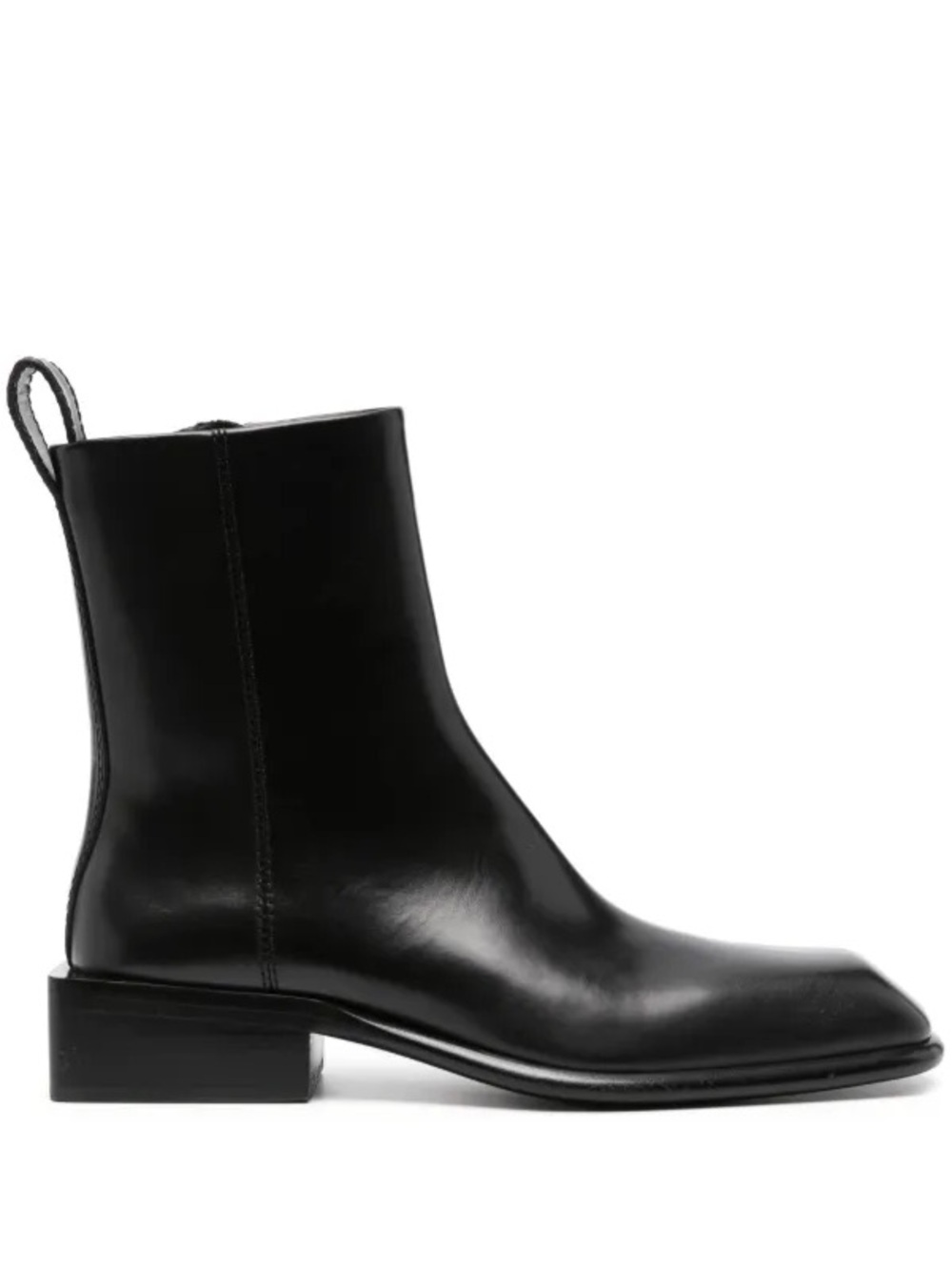 Alexander Wang Black Leather Women's Ankle Boots - Picture 1 of 12